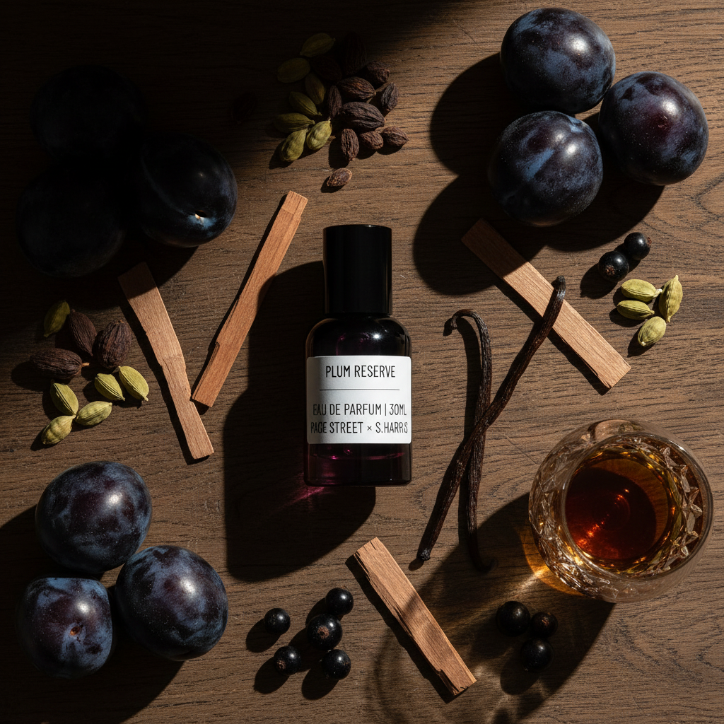 Plum Reserve – Dark Flat Lay